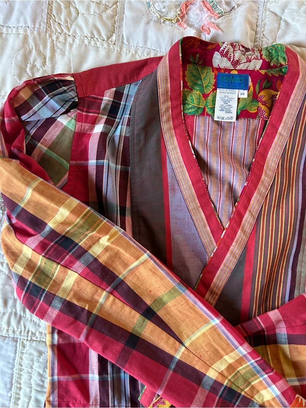 Vintage 1985 Kenzo Wrap Blouse - Picture 4 of 9